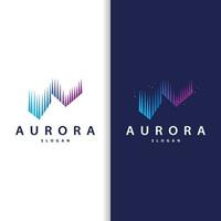 Aurora licht Golf lucht visie logo, gemakkelijk abstract sjabloon illustratie ontwerp vector