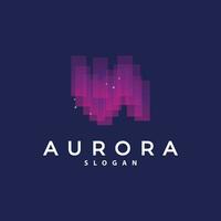 Aurora licht Golf lucht visie logo, gemakkelijk abstract sjabloon illustratie ontwerp vector