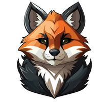 rood panda mascotte logo ontwerp voor crypto bedrijf vector