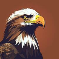 portret van kaal adelaar, symbool van Amerika, vector illustratie.