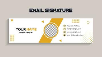 zakelijke modern e-mail handtekening ontwerp sjabloon. e-mail handtekening sjabloon ontwerp. bedrijf e handtekening vector ontwerp.