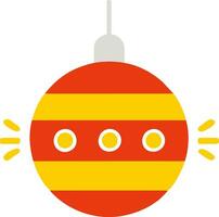 Kerstmis vakantie ornament, hangende snuisterij icoon vector