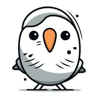 schattig uil vogel tekenfilm mascotte karakter vector illustratie.