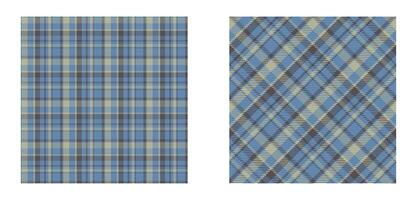 Schotse ruit plaid patroon set. naadloos controleren achtergrond grafisch in blauw en uit wit voor flanel shirt, deken of andere herfst winter textiel ontwerp. vector