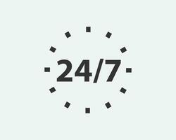 24 uren een dag onderhoud icoon symbool vector
