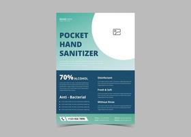 hand sanitizer promotie folder sjabloon. vector