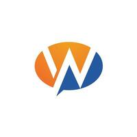 w briefsjabloon logo vector