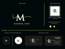 luxe im mode logo, modern im handtekening brief logo icoon vector