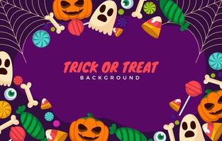 Halloween trick or treat-achtergrond vector