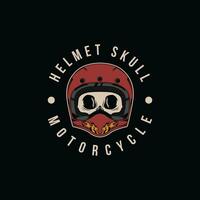 logo ontwerp idee voor een motor club met een helm schedel symbool vector