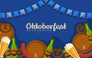 oktoberfest blauwe achtergrond vector