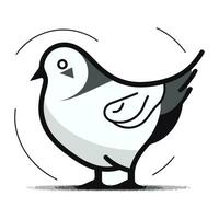 duif Aan wit achtergrond. vogel icoon. vector illustratie.