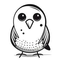schattig tekenfilm vogel Aan een wit achtergrond. vector illustratie voor uw ontwerp