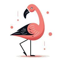 flamingo. vector illustratie in vlak stijl. geïsoleerd Aan wit achtergrond.