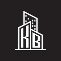 kb echt landgoed logo met gebouw stijl , echt landgoed logo voorraad vector