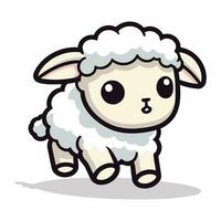 schattig tekenfilm schapen. vector illustratie geïsoleerd Aan een wit achtergrond.