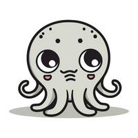 schattig Octopus tekenfilm mascotte karakter vector illustratie.