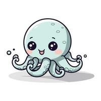 schattig Octopus tekenfilm karakter vector illustratie. schattig Octopus mascotte.