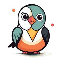 schattig tekenfilm pinguïn. vector illustratie geïsoleerd Aan wit achtergrond.