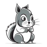 eekhoorn geïsoleerd Aan een wit achtergrond. vector illustratie in tekenfilm stijl.