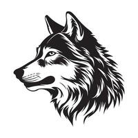 wolf hoofd vector afbeelding, kunst, ontwerp, illustratie