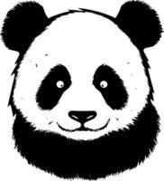 panda - minimalistische en vlak logo - vector illustratie