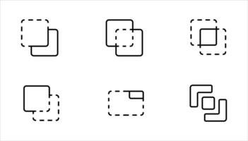 Pathfinder gereedschap interfaces rooster heerser laag icoon in verschillend stijl vector illustratie. laag vector pictogrammen ontworpen in gevuld, schets, lijn en beroerte stijl kan worden gebruikt voor web,