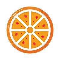 pizza icoon met wit achtergrond vector
