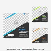 social media post voor digitale marketing stijl vijf vector