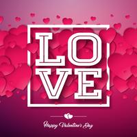 Love, Happy Valentines Day Design vector