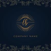 elegant luxe letter lb-logo. vector