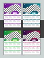 vector 2024 kalender ontwerp sjabloon voor u bedrijf muur kalender