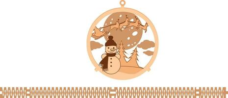 Kerstmis ornamenten meerlagig hout besnoeiing Sjablonen, huis decor vector