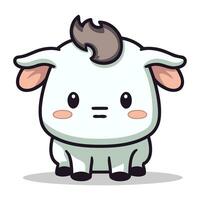 schattig schapen karakter tekenfilm vector illustratie. schattig grappig schapen.