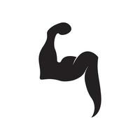 arm spier silhouet logo biceps icoon vector