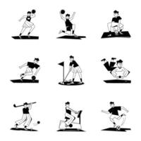 modern verzameling van sport- glyph illustraties vector