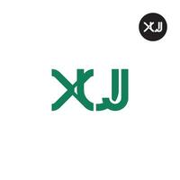 brief xuj monogram logo ontwerp vector