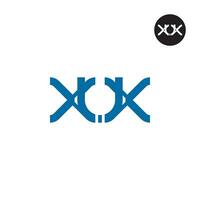 brief xux monogram logo ontwerp vector
