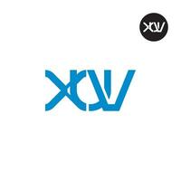 brief xuv monogram logo ontwerp vector