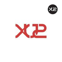 brief xu2 monogram logo ontwerp vector