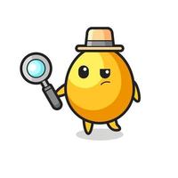 Golden Egg detective-personage analyseert een zaak vector