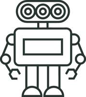 kunstmatig intelligentie- icoon symbool vector afbeelding. illustratie van de hersenen robot aan het leren menselijk slim algoritme ontwerp afbeelding.