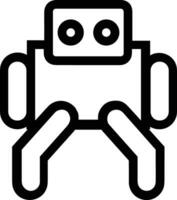 kunstmatig intelligentie- icoon symbool vector afbeelding. illustratie van de hersenen robot aan het leren menselijk slim algoritme ontwerp afbeelding.