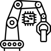 kunstmatig intelligentie- icoon symbool vector afbeelding. illustratie van de hersenen robot aan het leren menselijk slim algoritme ontwerp afbeelding.