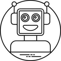 kunstmatig intelligentie- icoon symbool vector afbeelding. illustratie van de hersenen robot aan het leren menselijk slim algoritme ontwerp afbeelding.