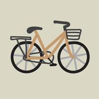 doodle uit de vrije hand schets tekening van een fiets plat ontwerp. vector