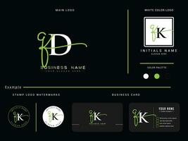 minimalistische qd handtekening kleding logo, uniek luxe qd logo brief vector met bedrijf branding