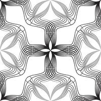 abstracte naadloze lijnpatroon. artistiek ornament met bloemenvormen. vector