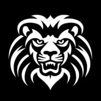 leeuw, zwart en wit vector illustratie