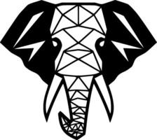 olifant - minimalistische en vlak logo - vector illustratie